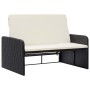 2-piece garden furniture set and black synthetic rattan cushions by vidaXL, Garden sets - Ref: Foro24-46078, Price: 390,13 €,...