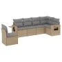 Juego de sofás jardín con cojines 6 pzas ratán sintético beige by , Garden sets - Ref: Foro24-3252566, Price: 418,49 €, Disco...