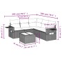 Gartensofa-Set mit 6-teiligen Kissen aus synthetischem Rattan in Beige. von , Gartensets - Ref: Foro24-3252496, Preis: 423,73...