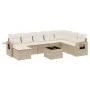 Set de sofás de jardín 9 pzas con cojines ratán sintético beige by , Garden sets - Ref: Foro24-3252905, Price: 634,44 €, Disc...