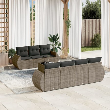 Set de sofás de jardín 8 pzas y cojines ratán sintético gris by , Garden sets - Ref: Foro24-3253467, Price: 529,15 €, Discoun...