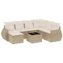 Juego de sofás de jardín con cojines beige 8 pzas ratán PE by , Modular outdoor sofas - Ref: Foro24-3221707, Price: 564,59 €,...