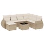 Juego de sofás de jardín con cojines beige 8 pzas ratán PE by , Modular outdoor sofas - Ref: Foro24-3221707, Price: 532,34 €,...