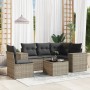 Gartenmöbel-Set, 6-teilig, mit grauen Polstern aus synthetischem Rattan. von , Gartensets - Ref: Foro24-3222579, Preis: 379,5...