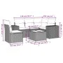 Gartenmöbel-Set, 6-teilig, mit grauen Polstern aus synthetischem Rattan. von , Gartensets - Ref: Foro24-3222579, Preis: 391,9...