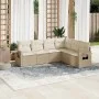 Gartensofa-Set mit 6-teiligen Kissen aus synthetischem Rattan in Beige. von , Gartensets - Ref: Foro24-3252545, Preis: 466,10...