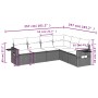 Gartensofa-Set mit 6-teiligen Kissen aus synthetischem Rattan in Beige. von , Gartensets - Ref: Foro24-3252545, Preis: 475,42...