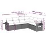 Gartensofa-Set mit 6-teiligen Kissen aus synthetischem Rattan in Beige. von , Gartensets - Ref: Foro24-3252545, Preis: 466,10...