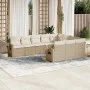 Juego de sofás jardín con cojines beige 10 pzas ratán sintético by , Garden sets - Ref: Foro24-3253025, Price: 688,44 €, Disc...