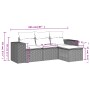 Gartensitzgruppe 4-teilig mit schwarzen Polstern aus synthetischem Rattan von , Gartensets - Ref: Foro24-3254802, Preis: 287,...