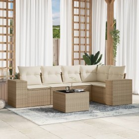 Juego de sofás jardín con cojines 6 pzas ratán sintético beige by , Garden sets - Ref: Foro24-3254875, Price: 461,32 €, Disco...