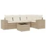 Juego de sofás jardín con cojines 6 pzas ratán sintético beige by , Garden sets - Ref: Foro24-3254875, Price: 470,31 €, Disco...