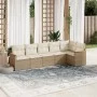Juego de sofás jardín con cojines 6 pzas ratán sintético beige by , Garden sets - Ref: Foro24-3258390, Price: 436,05 €, Disco...