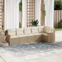 Juego de sofás jardín con cojines 6 pzas ratán sintético beige by , Garden sets - Ref: Foro24-3258390, Price: 437,52 €, Disco...