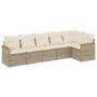 Juego de sofás jardín con cojines 6 pzas ratán sintético beige by , Garden sets - Ref: Foro24-3258390, Price: 436,05 €, Disco...