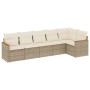 Juego de sofás jardín con cojines 6 pzas ratán sintético beige by , Garden sets - Ref: Foro24-3258390, Price: 437,52 €, Disco...
