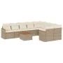 Gartensofa-Set mit 10-teiligen beigen Kissen aus synthetischem Rattan. von , Gartensets - Ref: Foro24-3258712, Preis: 677,68 ...