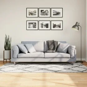 Alfombra de pelo largo moderna PAMPLONA crema y negro 100x200cm de , Alfombras - Ref: Foro24-375364, Precio: 41,87 €, Descuen...