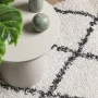Alfombra de pelo largo moderna PAMPLONA crema y negro 100x200cm de , Alfombras - Ref: Foro24-375364, Precio: 41,83 €, Descuen...