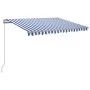 Manuell ausfahrbare Markise mit blauer und weißer LED 300x250 cm von , Markisen - Ref: Foro24-3068861, Preis: 273,48 €, Rabat...