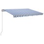 Manuell ausfahrbare Markise mit blauer und weißer LED 300x250 cm von , Markisen - Ref: Foro24-3068861, Preis: 273,48 €, Rabat...