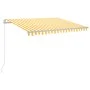 Manual retractable awning with yellow and white LED 300x250 cm by , Awnings - Ref: Foro24-3068863, Price: 255,96 €, Discount: %
