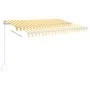 Manual retractable awning with yellow and white LED 300x250 cm by , Awnings - Ref: Foro24-3068863, Price: 255,96 €, Discount: %