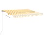 Toldo manual retráctil con LED amarillo y blanco 300x250 cm de , Toldos - Ref: Foro24-3068863, Precio: 261,07 €, Descuento: %