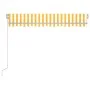 Manual retractable awning with yellow and white LED 300x250 cm by , Awnings - Ref: Foro24-3068863, Price: 255,96 €, Discount: %
