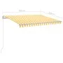 Manual retractable awning with yellow and white LED 300x250 cm by , Awnings - Ref: Foro24-3068863, Price: 255,96 €, Discount: %
