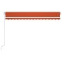 Manuell einziehbare Markise mit orangefarbener und brauner LED 400x300 cm von , Markisen - Ref: Foro24-3068905, Preis: 339,31...