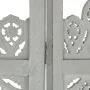 Screen 3 panels hand carved gray mango wood 120x165 cm by vidaXL, Room dividers - Ref: Foro24-285321, Price: 164,11 €, Discou...