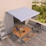 Toldo automático retráctil azul y blanco 450x350 cm de , Toldos - Ref: Foro24-3069006, Precio: 552,93 €, Descuento: %