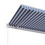 Blau-weiße automatisch einziehbare Markise 450 x 350 cm von , Markisen - Ref: Foro24-3069006, Preis: 566,10 €, Rabatt: %