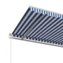 Blue and white automatic retractable awning 450x350 cm by , Awnings - Ref: Foro24-3069006, Price: 552,93 €, Discount: %