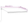 Blau-weiße automatisch einziehbare Markise 450 x 350 cm von , Markisen - Ref: Foro24-3069006, Preis: 566,10 €, Rabatt: %