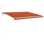 Orange and brown automatic retractable awning 450x350 cm by , Awnings - Ref: Foro24-3069010, Price: 581,82 €, Discount: %