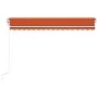 Orange and brown automatic retractable awning 450x350 cm by , Awnings - Ref: Foro24-3069010, Price: 581,82 €, Discount: %