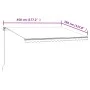 Orange and brown automatic retractable awning 450x350 cm by , Awnings - Ref: Foro24-3069010, Price: 581,82 €, Discount: %