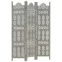 Screen 3 panels hand carved gray mango wood 120x165 cm by vidaXL, Room dividers - Ref: Foro24-285321, Price: 164,11 €, Discou...
