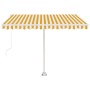Manuell einziehbare Markise mit gelbem und weißem LED-Licht, 300 x 250 cm von , Markisen - Ref: Foro24-3069503, Preis: 372,61...