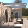 Toldo manual retráctil con luz LED azul y blanco 300x250 cm de , Toldos - Ref: Foro24-3069501, Precio: 376,70 €, Descuento: %