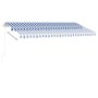 Manuell ausfahrbare Markise mit blauer und weißer LED 400x300 cm von , Markisen - Ref: Foro24-3069541, Preis: 474,31 €, Rabat...