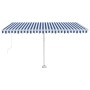 Manuell ausfahrbare Markise mit blauer und weißer LED 400x300 cm von , Markisen - Ref: Foro24-3069541, Preis: 474,31 €, Rabat...