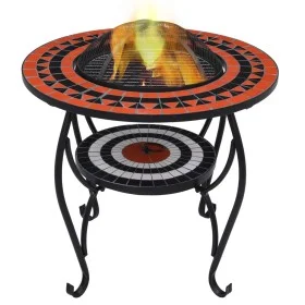 vidaXl Terracotta and White Ceramic Mosaic Table Brazier 68 cm by vidaXL, Chimneys - Ref: Foro24-46726, Price: 101,57 €, Disc...