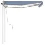 Toldo manual retráctil con luz LED azul y blanco 3x2,5 m de , Toldos - Ref: Foro24-3069901, Precio: 363,90 €, Descuento: %
