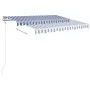 Manual retractable awning with blue and white LED light 3x2.5 m by , Awnings - Ref: Foro24-3069901, Price: 363,13 €, Discount: %