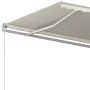 Automatic retractable awning with cream poles 4.5x3.5 m by , Awnings - Ref: Foro24-3070047, Price: 638,38 €, Discount: %