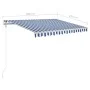 Manual retractable awning with blue and white LED light 3x2.5 m by , Awnings - Ref: Foro24-3069901, Price: 363,13 €, Discount: %