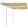 Manuell einziehbare Markise mit gelbem und weißem LED-Licht 3x2,5 m von , Markisen - Ref: Foro24-3069903, Preis: 353,82 €, Ra...